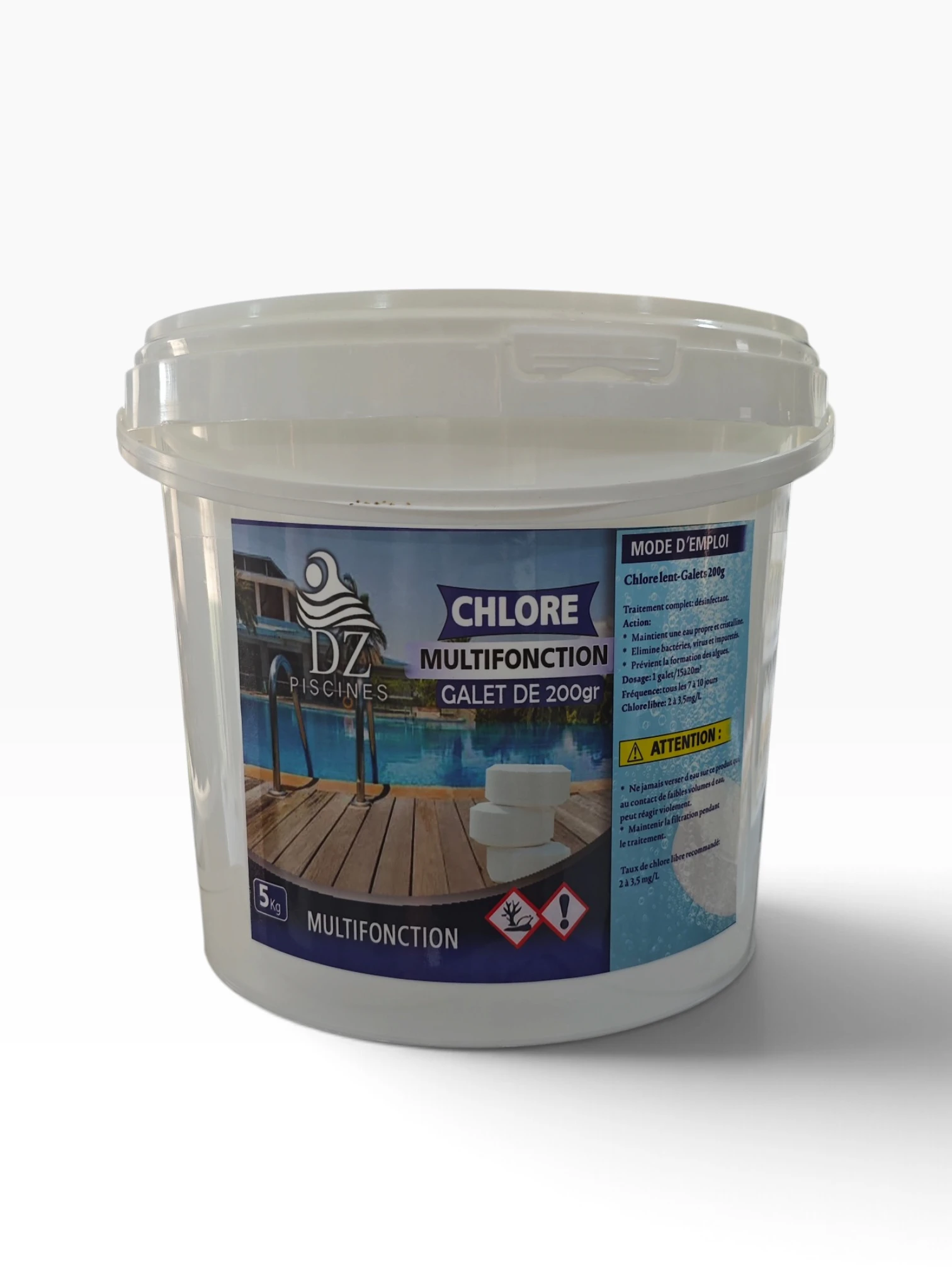 ChloreMultifonctionGalet200g-5kg Chlore multifonction galet 200 g - 5 kg