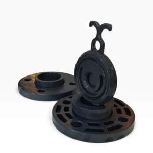 Vanne papillon en PVC avec brides et collet